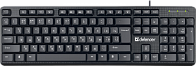 Клавиатура проводная DEFENDER Daily HB-162 RU,104 кнопки + FN, 1.8м, черная (1/20) (45162)