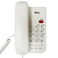 Телефон проводной RITMIX RT-311 white, Сброс/Повт.ном/Откл.микр.Импул/Тон.наб.ном., Настол/настен. крепл. (1/20) (80002232)