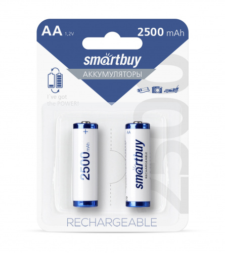 Аккумулятор Smartbuy R6 NiMh (2500 mAh) (2 бл)   (24/240) (SBBR-2A02BL2500)