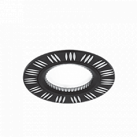 Светильник GAUSS Aluminium AL018 Круг. Черный/Хром, Gu5.3 1/100
