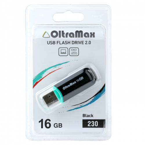 Флеш-накопитель USB  16GB  OltraMax  230  чёрный (OM-16GB-230-Black) фото 3