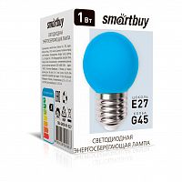 Лампа светодиодная SMARTBUY BLUE G45-01W/E27 (SBL-G45B-01-E27) (10/100)