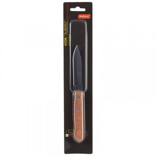 Нож с деревянной рукояткой ALBERO MAL-06AL для овощей, 8,5 см (1/24/144) фото 2