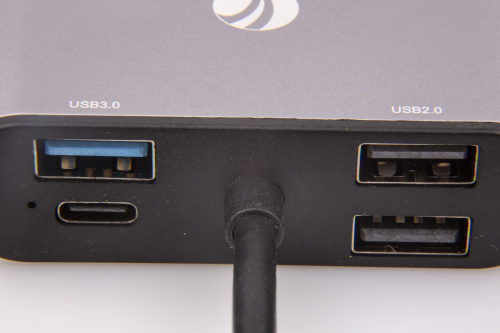 USB-концентратор USB3.1 Type-CM-->HDMI +VGA+3XUSB +PD charging+TF+AUDIO,Aluminum Shell, VCOM <CU425> (1/100) (CU425M) фото 5
