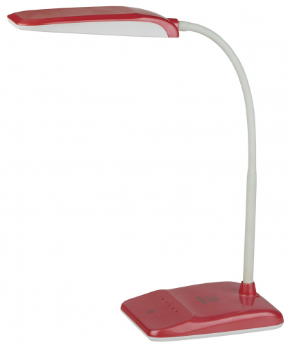 Светильник светодиодный ЭРА настольный NLED-447-9W-R, 3000К, сенсор, диммер 4 режима, красный (8/128) фото 3