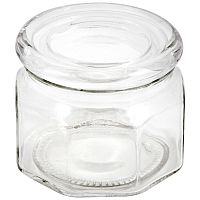 Стеклянная банка для сыпучих продуктов со стекл плоской крышкой, ARIA, объем: 0,3 л (1/24)