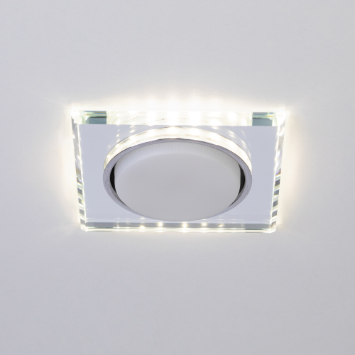 Светильник ЭРА встраиваемый с LED подсветкой DK LD50 MR GX53 зеркальный (1/50) (Б0057472) фото 10