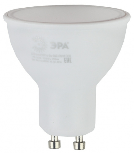Лампа светодиодная ЭРА (ECO) MR16-5W-220V-827-GU10 (рефлекторная, теплый свет) фото 3