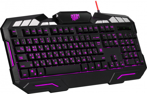 Клавиатура игровая DEFENDER Doom Keeper GK-100DL, 3-х цветная, влагоустойчивая, черный (1/20) (45100) фото 9