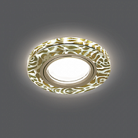 Светильник светодиодный GAUSS Backlight BL064 Кругл. Золотой узор/Золото, Gu5.3, 2700K 1/40