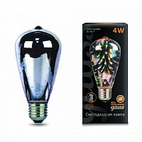 Лампа светодиодная GAUSS Filament ST64 4W Е27 Butterfly-3D 1/10/40 (147802404)