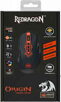 Мышь REDRAGON Origin, черная/красная, USB (1/60) (70343)