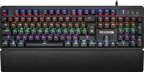 Клавиатура механическая игровая Defender Reborn GK-165DL RU,anti-ghost,радужная, черный (45165) фото 3