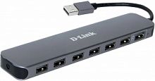 USB-концентратор USB 2.0 D-Link DUB-H7 7порт. черный (DUB-H7/E1A)