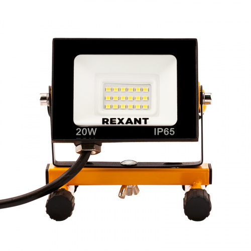 Прожектор светодиодный REXANT переносной СДО-EXPERT 20 Вт 1600 Лм 6500 K со шнуром 0,5 метра и евровилкой (1/10) (605-020) фото 4