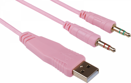 Игровая гарнитура Redragon Hylas Проводной,RGB,USB+3.5мм,розововый (1/10) (70746) фото 3