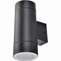 Светильник ECOLA GX53 8013A накладной настенный IP65 Цилиндр металл. 2*GX53 для интерьера, фасадов зданий, Черный 205x140x90 ( (FB53C2ECH)