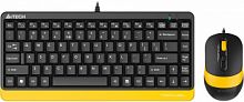 Комплект проводной Клавиатура + Мышь A4TECH Fstyler F1110, USB Multimedia (F1110 BUMBLEBEE), черная/желтый (1/10)