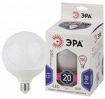 Лампа светодиодная ЭРА STD LED G120-20W-6000K-E27 E27 / Е27 20Вт шар холодный дневной свет (1/20) (Б0049082)