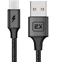 Дата-кабель/Exployd/USB - microUSB/круглый/чёрный/1М/Classic/EX-K-492