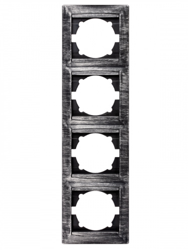 Рамка 4-х постовая вертикальная старинное серебро с/у, "Лама" (1/15) TDM (SQ1815-0685) фото 4