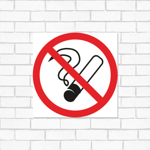 Табличка ПВХ  информационный знак «Курить запрещено» 200х200мм REXANT (1/10) фото 2