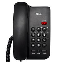 Телефон проводной RITMIX RT-311 black телефон,Сброс/Повт.ном/Откл.микр.Импул/Тон.наб.ном Настол/настен. крепл. (1/20) (80002231)