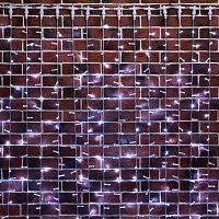 Гирлянда NEON-NIGHT "Светодиодный Дождь" 2х9м, постоянное свечение, прозрачный провод, 230 В, диоды БЕЛЫЕ, 2200 LED (1/2) (235-195)