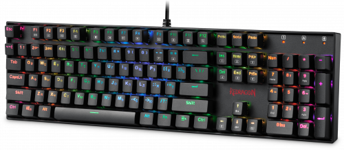 Клавиатура механическая игровая Redragon Mitra, USB, проводная, RGB подсветка, Full Anti-Ghosting, черный (1/10) (75015) фото 3