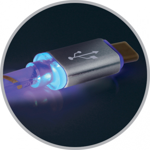 Кабель DEFENDER ACH03-03LT, cерый, LED, USB-Lightning, 1м (1/100) (87550) фото 7