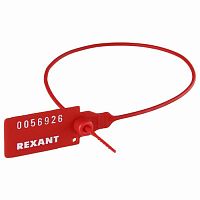 Пломба пластиковая номерная 320 мм красная REXANT (50/1000)