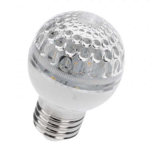 Лампа шар NEON-NIGHT Е27 10 LED Ø50мм красная 24В (постоянное напряжение) (1/100) (405-612) фото 2