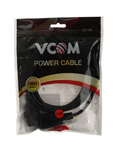 Кабель VCOM монитор-компьютер 220V (UPS -> устройство) <VDE> 3G*0.5 мм., 1.8 м. (1/50) (CE001-CU0.5-1.8M) фото 3