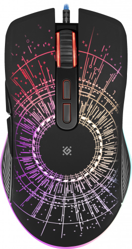 Мышь DEFENDER Sirius GM-660L , черный, игровая, USB, RGB, 7 кнопок, 3200dpi (1/40) (52660) фото 3