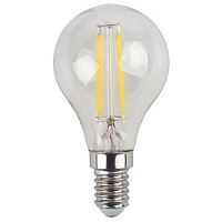 Лампа светодиодная ЭРА F-LED P45-5W-827-E14 Е14 / Е14 5 Вт филамент шар теплый белый свет (1/50) (Б0019006)