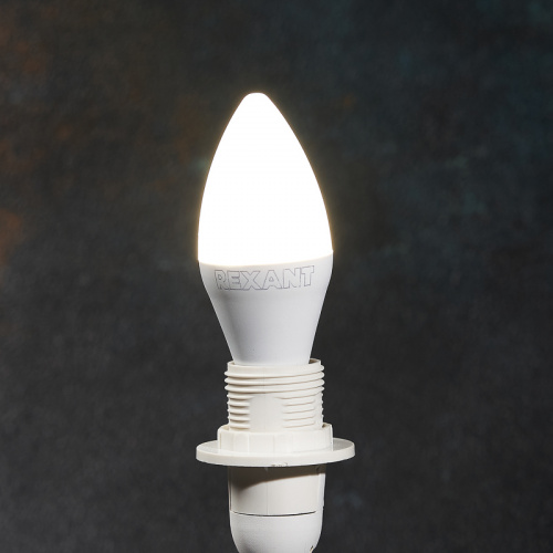 Лампа светодиодная REXANT Свеча CN 9,5 Вт E14 903 лм 4000 K нейтральный свет (10/100) (604-024) фото 2