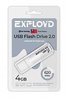 Флеш-накопитель USB  4GB  Exployd  620  белый (EX-4GB-620-White)
