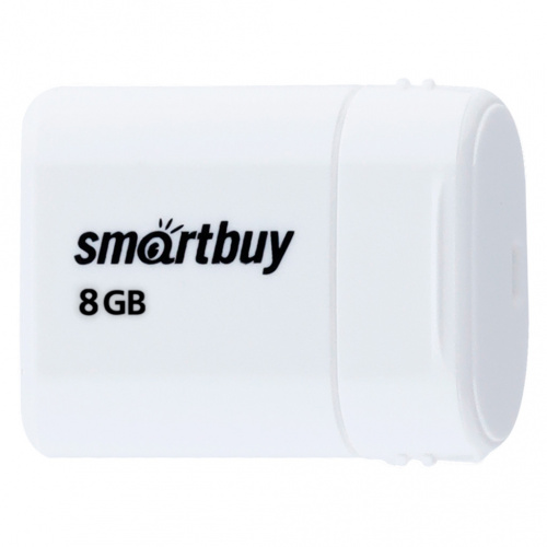 Флеш-накопитель USB  8GB  Smart Buy  Lara  белый (SB8GBLara-W)