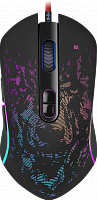 Мышь Defender Witcher GM-990, черный, USB, RGB, 7 кнопок, 3200dpi (1/40) (52990)