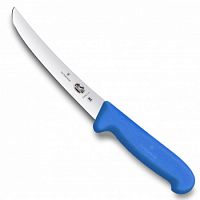 Кухонный нож Victorinox Fibrox, сталь, обвалочный, лезвие 150 мм., прямая заточка,  синий
