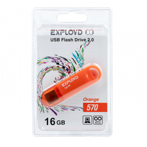Флеш-накопитель USB  16GB  Exployd  570  оранжевый (EX-16GB-570-Orange) фото 5