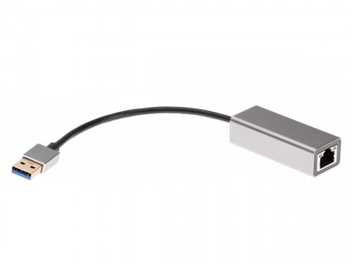 Кабель-переходник USB 3.0 (Am) --> LAN RJ-45 1000 Mbps, Alum Shell, Aopen/Qust <ADU312M>(1/100)