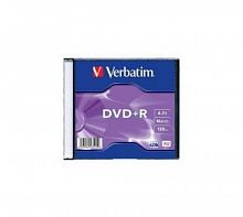 Диск VERBATIM DVD+R 4.7 GB (16х) Slim (20) (100)