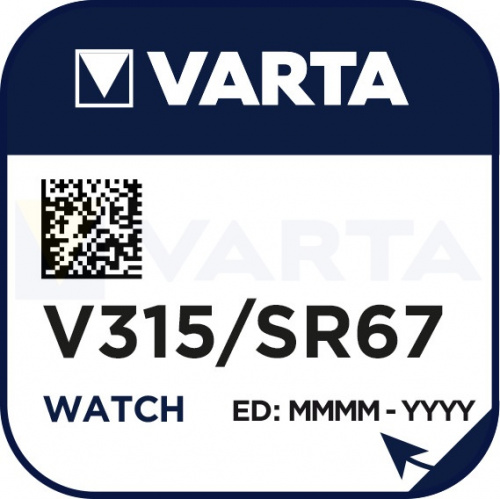Элемент питания VARTA  V 315  (10/100) (00315101111)