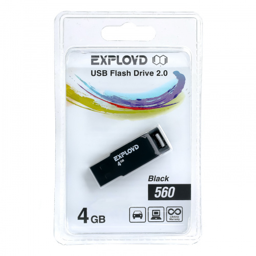 Флеш-накопитель USB  4GB  Exployd  560  чёрный (EX-4GB-560-Black) фото 6
