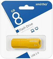 Флеш-накопитель USB  8GB  Smart Buy  Clue  жёлтый (SB8GBCLU-Y)