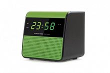 Радиобудильник Harper HRCB-7768 зеленый/черный LED подсв:зеленая часы:цифровые FM
