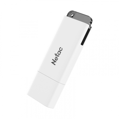 Флеш-накопитель USB  16GB  Netac  U185  белый с LED индикатором (NT03U185N-016G-20WH)