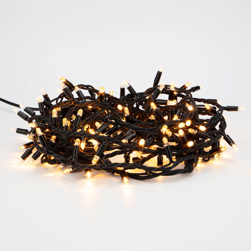 Гирлянда NEON-NIGHT модульная «Дюраплей LED» 10 м, 200 LED, черный каучук, цвет свечения теплый белый с эффектом мерцания  (1/10) (315-196) фото 2