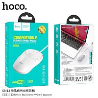 Мышь проводная HOCO GM13, Esteem, 1600 DPI, USB, 4 кнопки, цвет: белый (1/110) (6931474757852)
